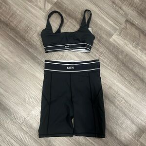 Kith two piece set - biker shorts and sports bra